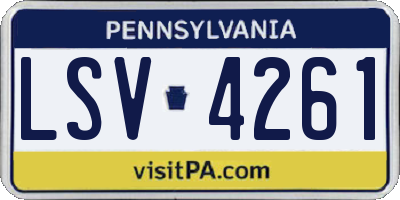 PA license plate LSV4261