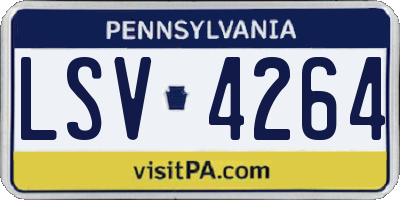 PA license plate LSV4264