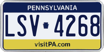 PA license plate LSV4268