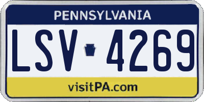 PA license plate LSV4269