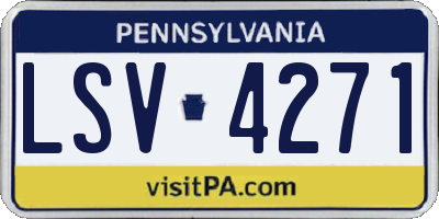 PA license plate LSV4271