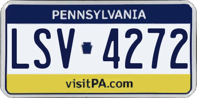 PA license plate LSV4272