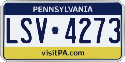 PA license plate LSV4273