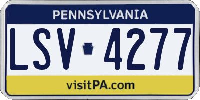 PA license plate LSV4277