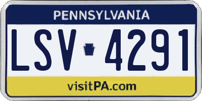 PA license plate LSV4291