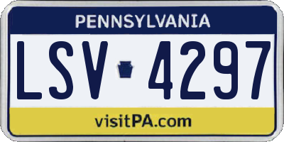 PA license plate LSV4297