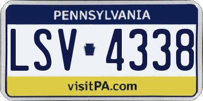PA license plate LSV4338