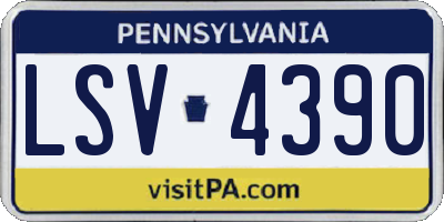 PA license plate LSV4390