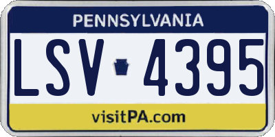 PA license plate LSV4395