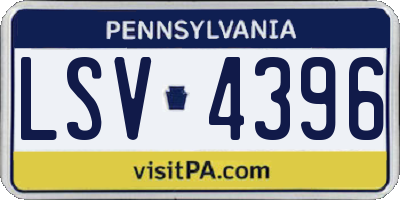 PA license plate LSV4396