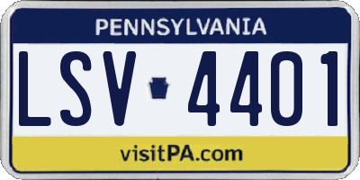 PA license plate LSV4401