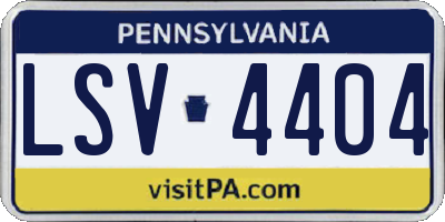 PA license plate LSV4404