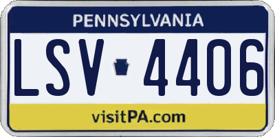 PA license plate LSV4406
