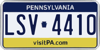 PA license plate LSV4410