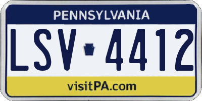 PA license plate LSV4412