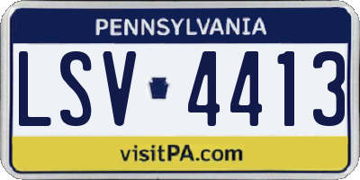 PA license plate LSV4413