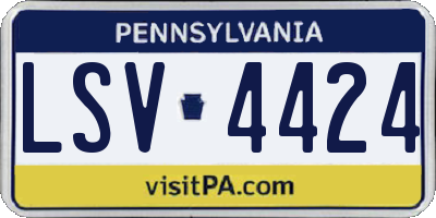PA license plate LSV4424
