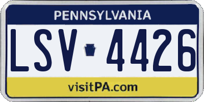 PA license plate LSV4426