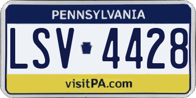 PA license plate LSV4428