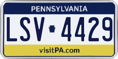 PA license plate LSV4429