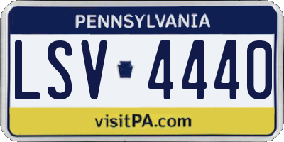 PA license plate LSV4440
