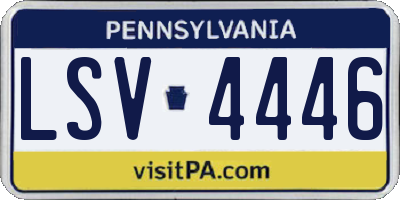 PA license plate LSV4446