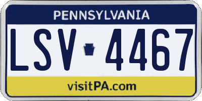 PA license plate LSV4467
