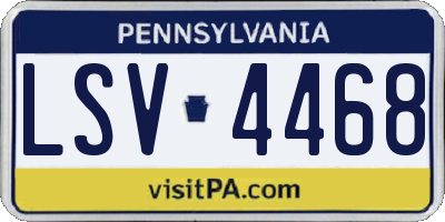 PA license plate LSV4468