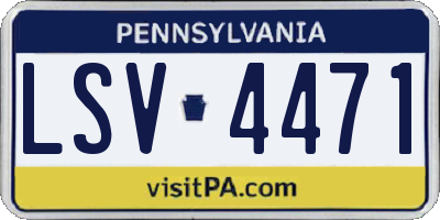 PA license plate LSV4471