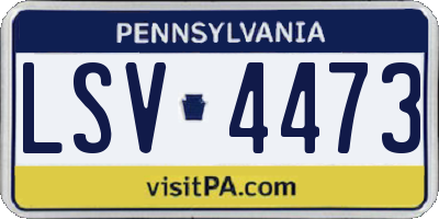 PA license plate LSV4473