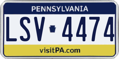PA license plate LSV4474