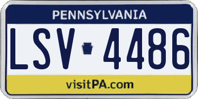 PA license plate LSV4486
