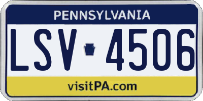 PA license plate LSV4506