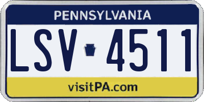 PA license plate LSV4511