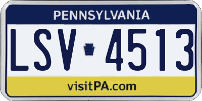 PA license plate LSV4513