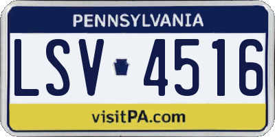 PA license plate LSV4516