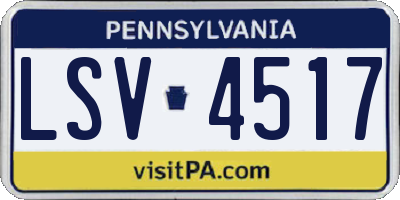PA license plate LSV4517