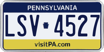 PA license plate LSV4527