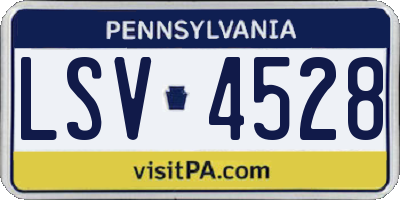 PA license plate LSV4528