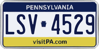 PA license plate LSV4529
