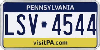 PA license plate LSV4544