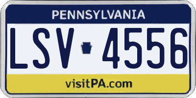 PA license plate LSV4556