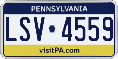 PA license plate LSV4559