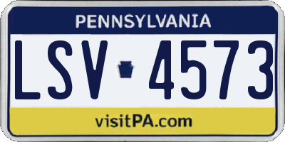 PA license plate LSV4573