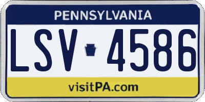 PA license plate LSV4586