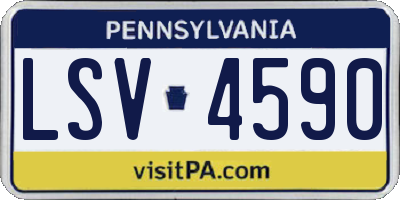 PA license plate LSV4590