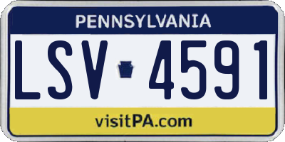 PA license plate LSV4591