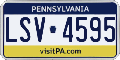 PA license plate LSV4595