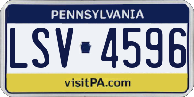 PA license plate LSV4596