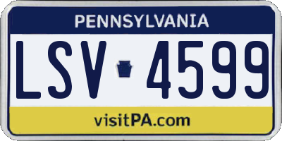 PA license plate LSV4599